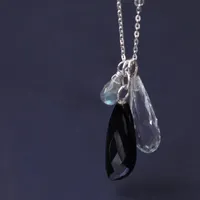 anq./アンク/K14GF・マルチストーンネックレス/廃盤品 anq.】K14GF ・ハウライト/サンドストーン スライドネックレス