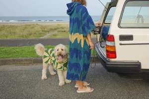 Dog Robe - Flower - [犬用バスローブ] [オーガニックコットン&今治