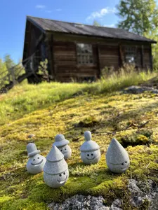 フィンランド製 スノーマントントゥ 2 セット トントゥ2種x6個割安セット>フィンランド28億歳天然石 サウナ