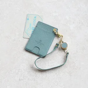 薄型リール付きパスケース】 本革 コンパクト定期入れ 軽量 スリム 二  