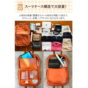 航空会社CA監修『スーツケース構造の旅行バッグ』 ネイビー - 仕入れ