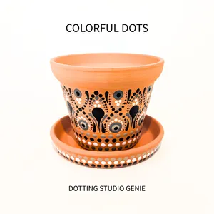 ドットペイント植木鉢|Colorful Dots Plant Pot ドットペイント植木鉢