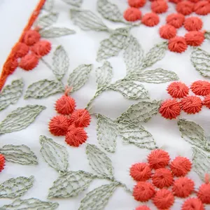 エンブロイダリー 刺繍レースのタオルハンカチ グミ - 仕入れ、卸なら