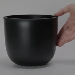 マットブラックプラ鉢 | PlasticPot BowlLong Size10 - 仕入れ・卸売り