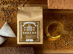 浅煎り 伝統製法麦茶 三角TB 中 15g×20袋】自家焙煎麦茶〔麦茶 夏 お茶