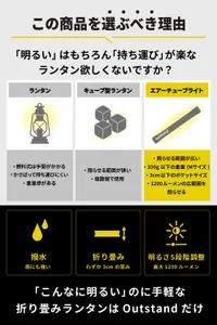outstand エアーチューブライト LEDランタン 暖色 LEDライト キャ Amazon.co.jp: 【めざましテレビ紹介】ZTARX × outstand LED