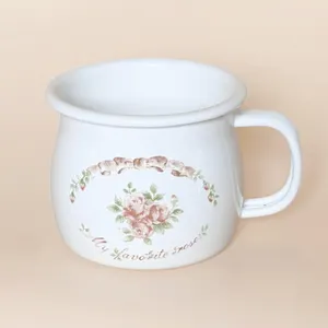 レトロマグ・マグカップ 380ml［ホーロー/花柄/カントリー雑貨/イマン